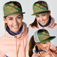 Chimpu Province Papua New Guinea Mesh Trucker Cap Bird-of-paradise Art Tattoo and Melanesian Motifs - Polynesian Pride