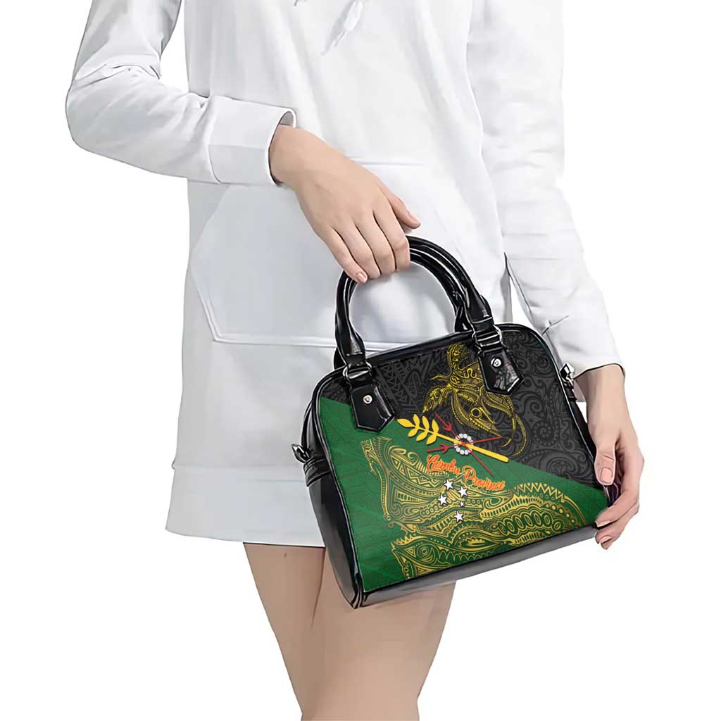 Chimpu Province Papua New Guinea Shoulder Handbag Bird-of-paradise Art Tattoo and Melanesian Motifs LT03 - Polynesian Pride