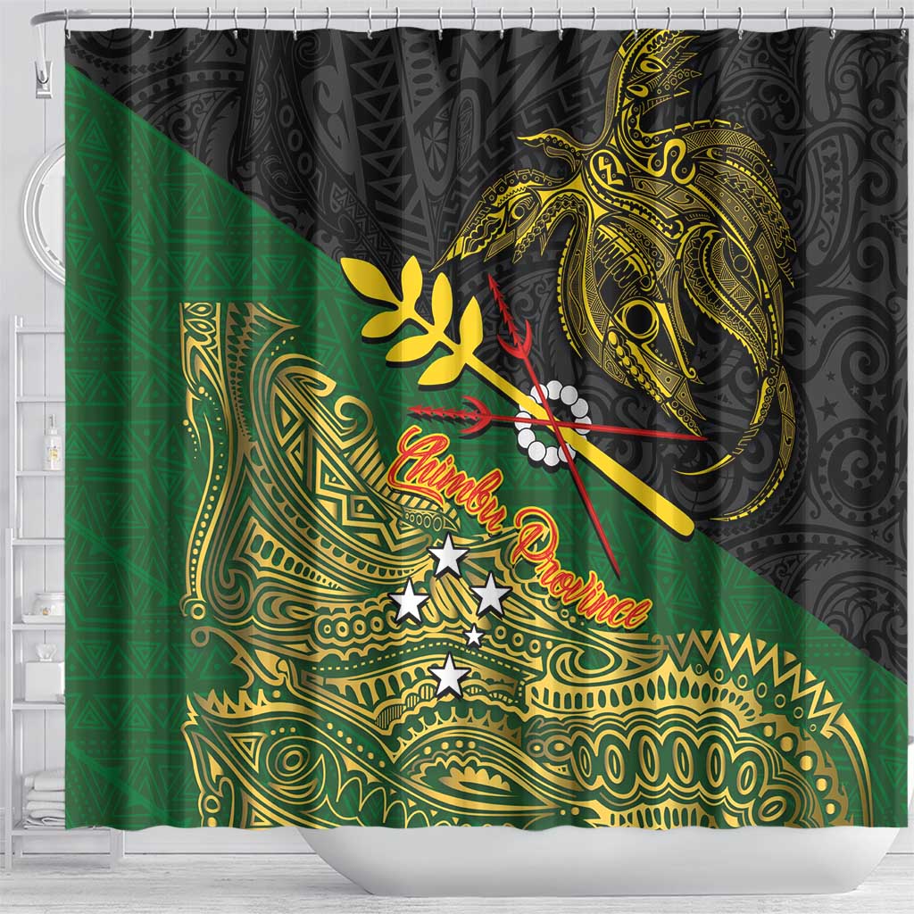 Chimpu Province Papua New Guinea Shower Curtain Bird-of-paradise Art Tattoo and Melanesian Motifs - Polynesian Pride