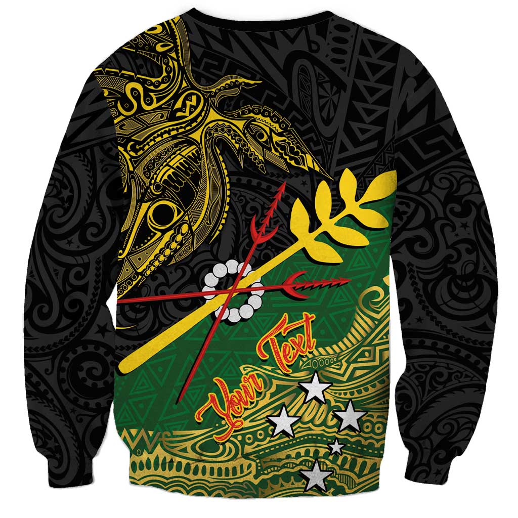 Personalized Chimpu Province Papua New Guinea Sweatshirt Bird-of-paradise Art Tattoo and Melanesian Motifs - Polynesian Pride