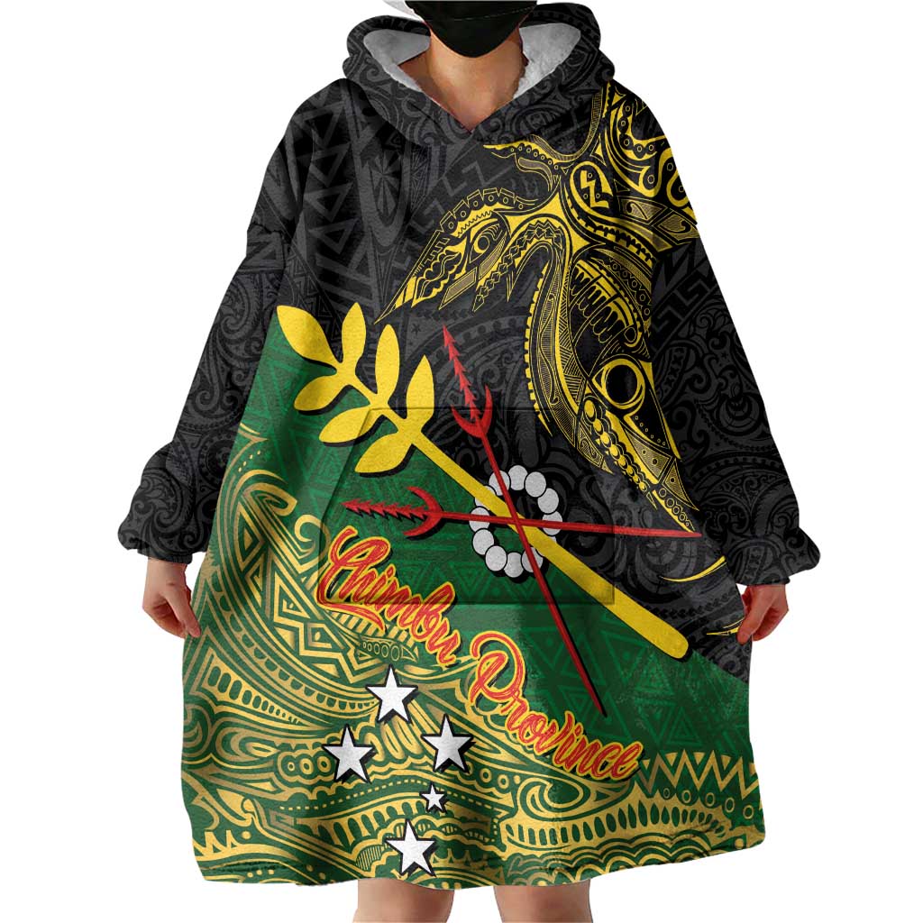Personalized Chimpu Province Papua New Guinea Wearable Blanket Hoodie Bird-of-paradise Art Tattoo and Melanesian Motifs - Polynesian Pride