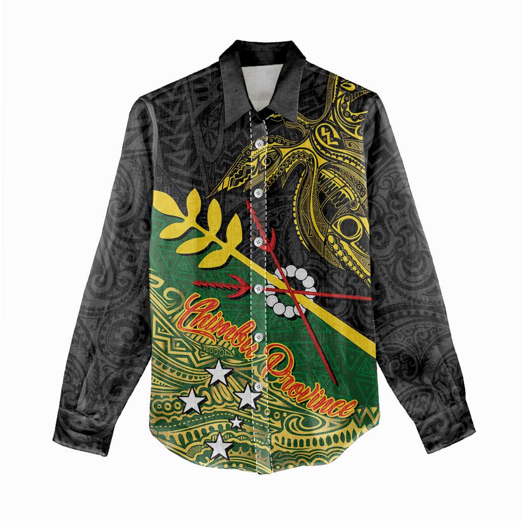 Personalized Chimpu Province Papua New Guinea Women Casual Shirt Bird-of-paradise Art Tattoo and Melanesian Motifs - Polynesian Pride