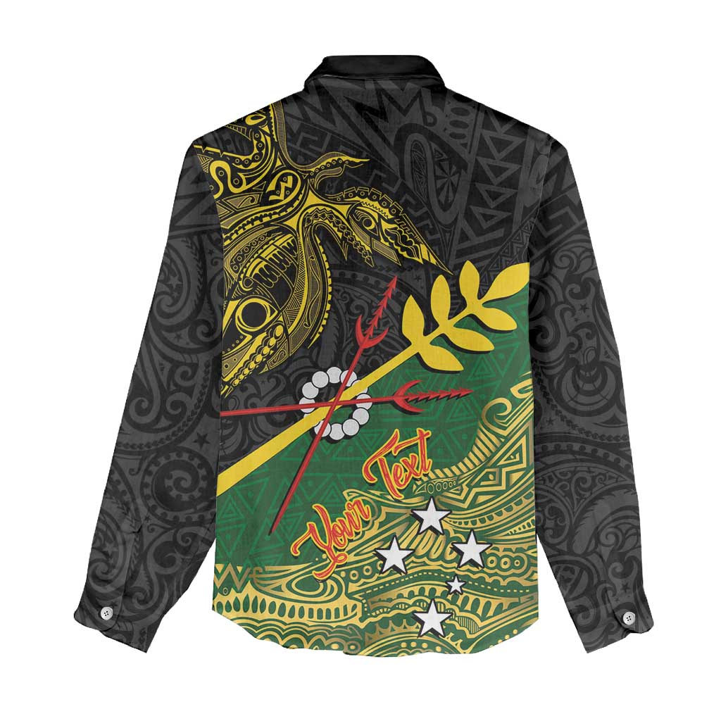 Personalized Chimpu Province Papua New Guinea Women Casual Shirt Bird-of-paradise Art Tattoo and Melanesian Motifs - Polynesian Pride
