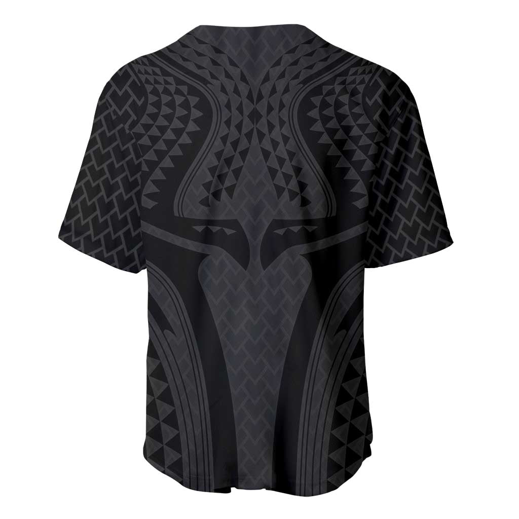 Hawaiian Kakau Art Tattoos Aquaman Style Baseball Jersey Black Version - Polynesian Pride