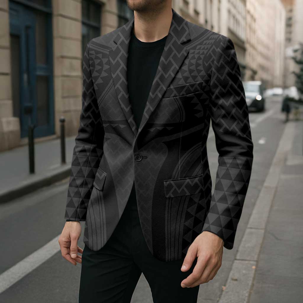 Hawaiian Kakau Art Tattoos Aquaman Style Blazer Black Version - Polynesian Pride