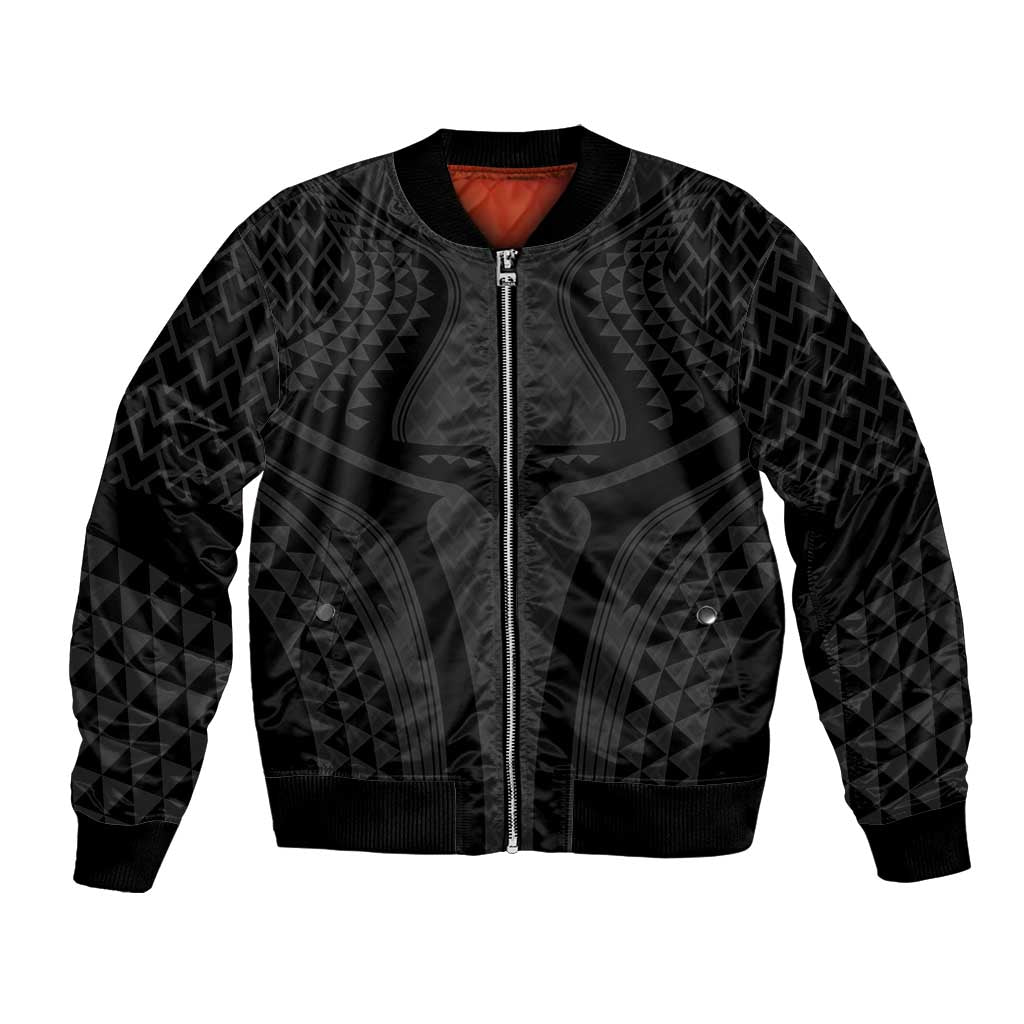 Hawaiian Kakau Art Tattoos Aquaman Style Bomber Jacket Black Version - Polynesian Pride