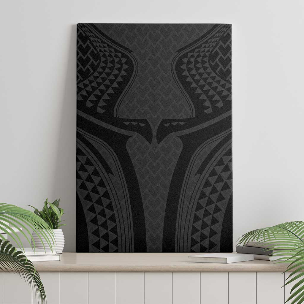 Hawaiian Kakau Art Tattoos Aquaman Style Canvas Wall Art Black Version - Polynesian Pride