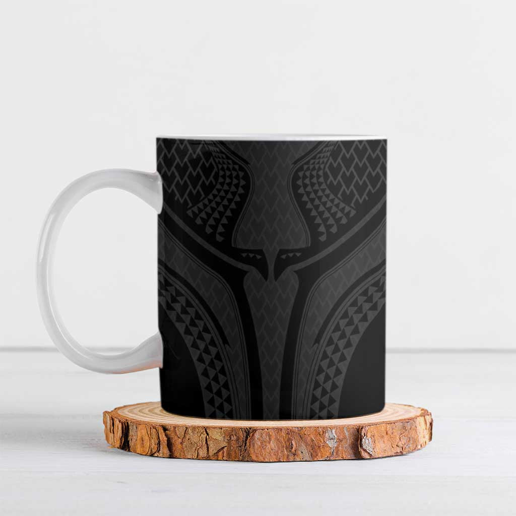 Hawaiian Kakau Art Tattoos Aquaman Style Ceramic Mug Black Version - Polynesian Pride