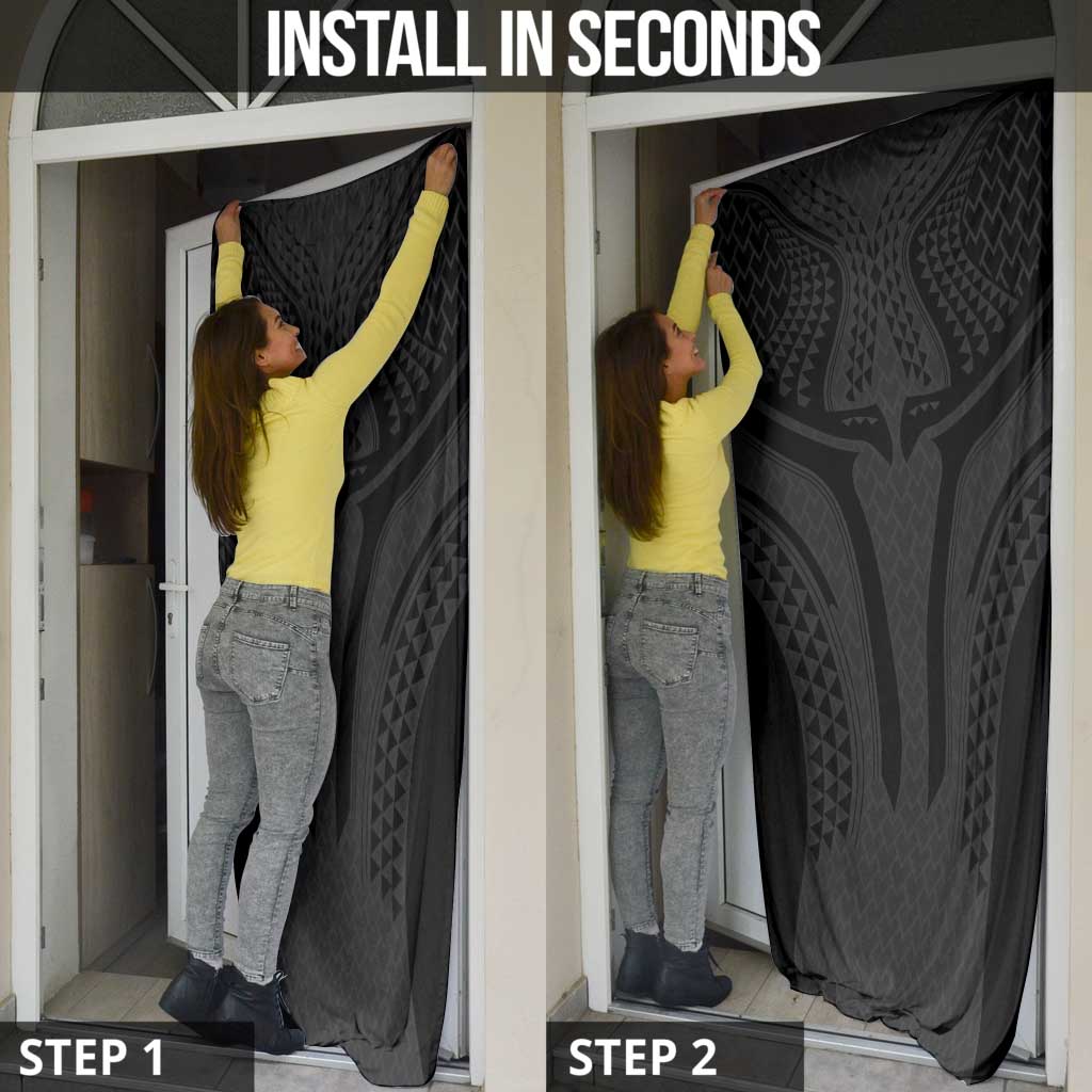 Hawaiian Kakau Art Tattoos Aquaman Style Door Cover Black Version - Polynesian Pride