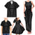 Hawaiian Kakau Art Tattoos Aquaman Style Family Matching Tank Maxi Dress and Hawaiian Shirt Black Version - Polynesian Pride
