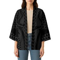 Hawaiian Kakau Art Tattoos Aquaman Style Kimono Black Version - Polynesian Pride