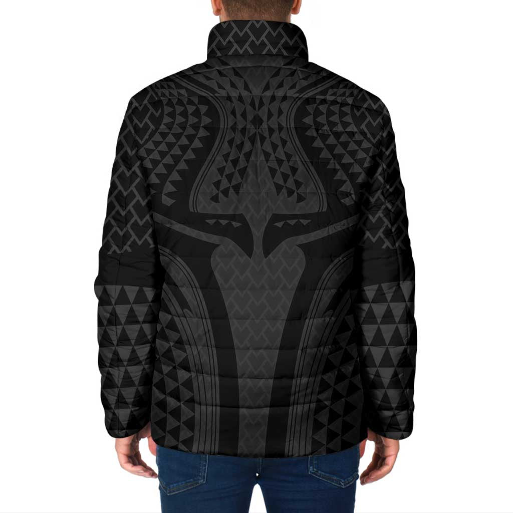 Hawaiian Kakau Art Tattoos Aquaman Style Padded Jacket Black Version - Polynesian Pride