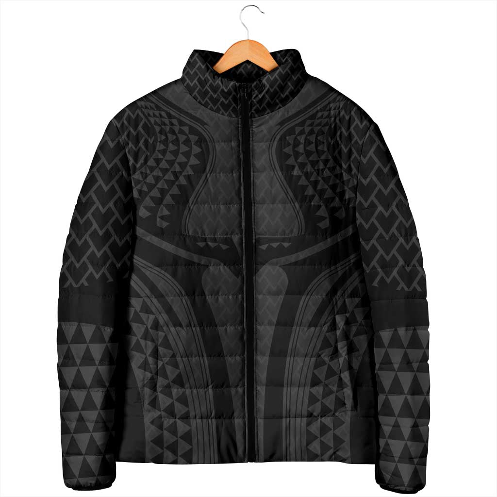 Hawaiian Kakau Art Tattoos Aquaman Style Padded Jacket Black Version - Polynesian Pride