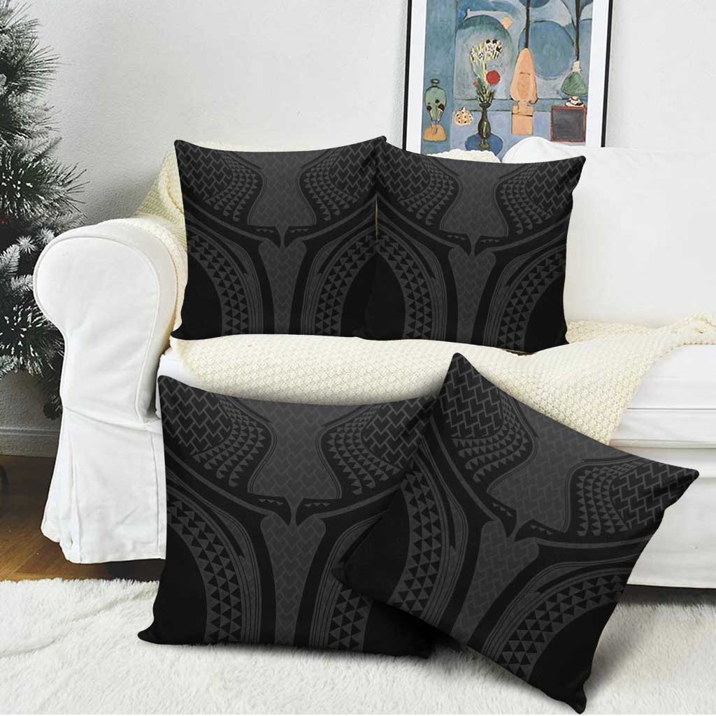 Hawaiian Kakau Art Tattoos Aquaman Style Pillow Cover Black Version - Polynesian Pride