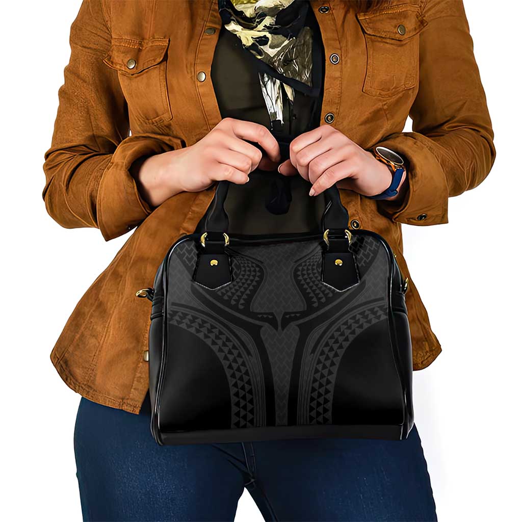Hawaiian Kakau Art Tattoos Aquaman Style Shoulder Handbag Black Version - Polynesian Pride