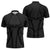 Hawaiian Kakau Art Tattoos Aquaman Style Zipper Polo Shirt Black Version - Polynesian Pride