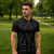 Hawaiian Kakau Art Tattoos Aquaman Style Zipper Polo Shirt Black Version - Polynesian Pride
