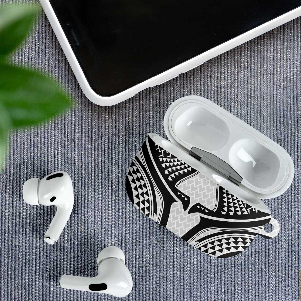 Hawaiian Kakau Art Tattoos Aquaman Style AirPods Case White Version - Polynesian Pride