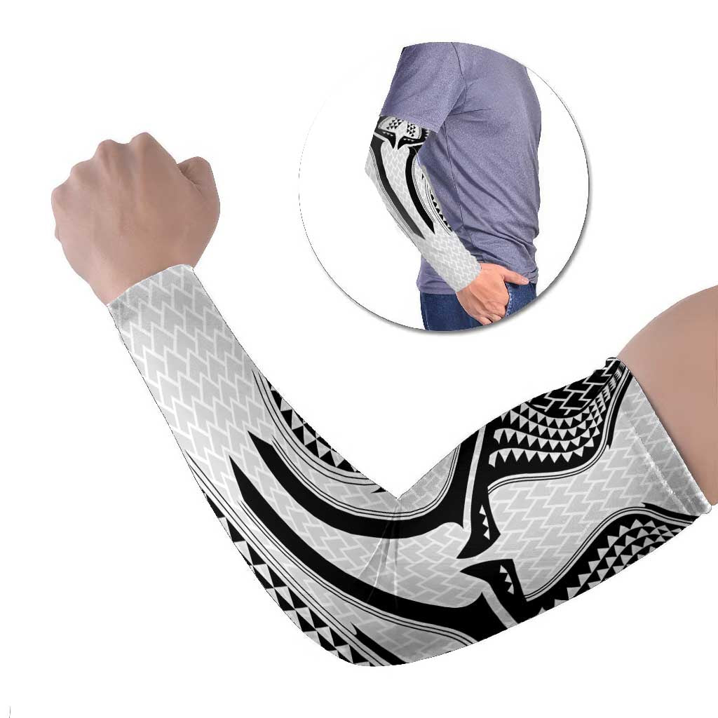 Hawaiian Kakau Art Tattoos Aquaman Style Arm Sleeves White Version - Polynesian Pride