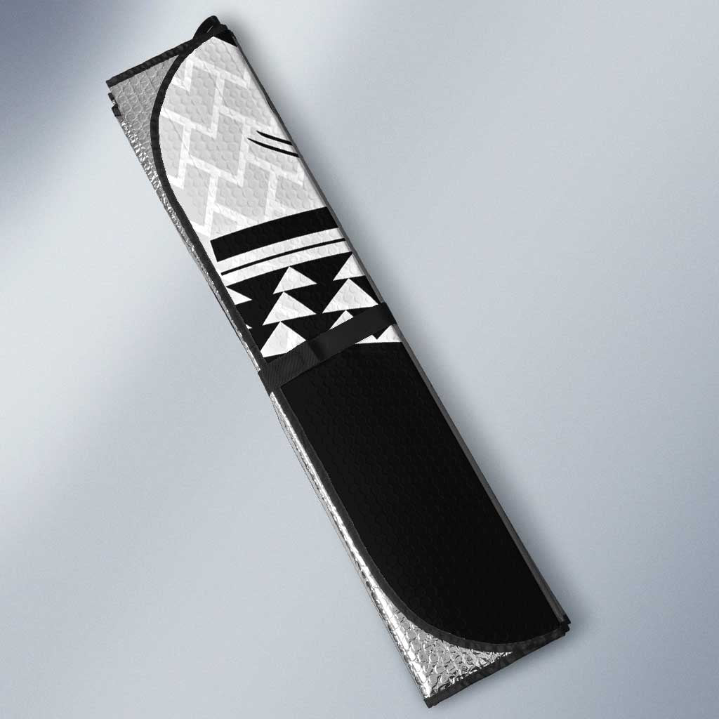 Hawaiian Kakau Art Tattoos Aquaman Style Auto Sun Shade White Version - Polynesian Pride