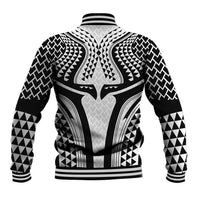 Hawaiian Kakau Art Tattoos Aquaman Style Baseball Jacket White Version - Polynesian Pride
