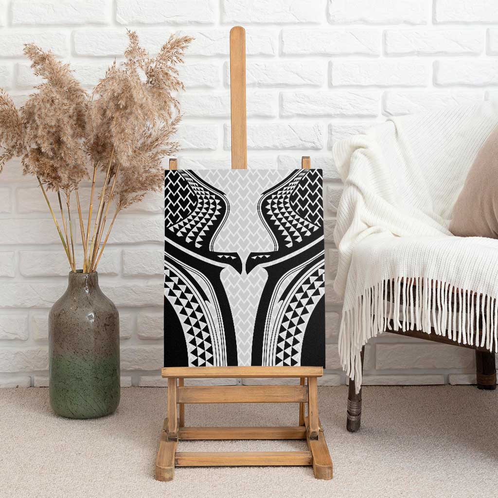 Hawaiian Kakau Art Tattoos Aquaman Style Canvas Wall Art White Version - Polynesian Pride