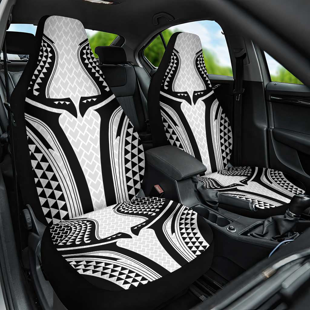 Hawaiian Kakau Art Tattoos Aquaman Style Car Seat Cover White Version - Polynesian Pride