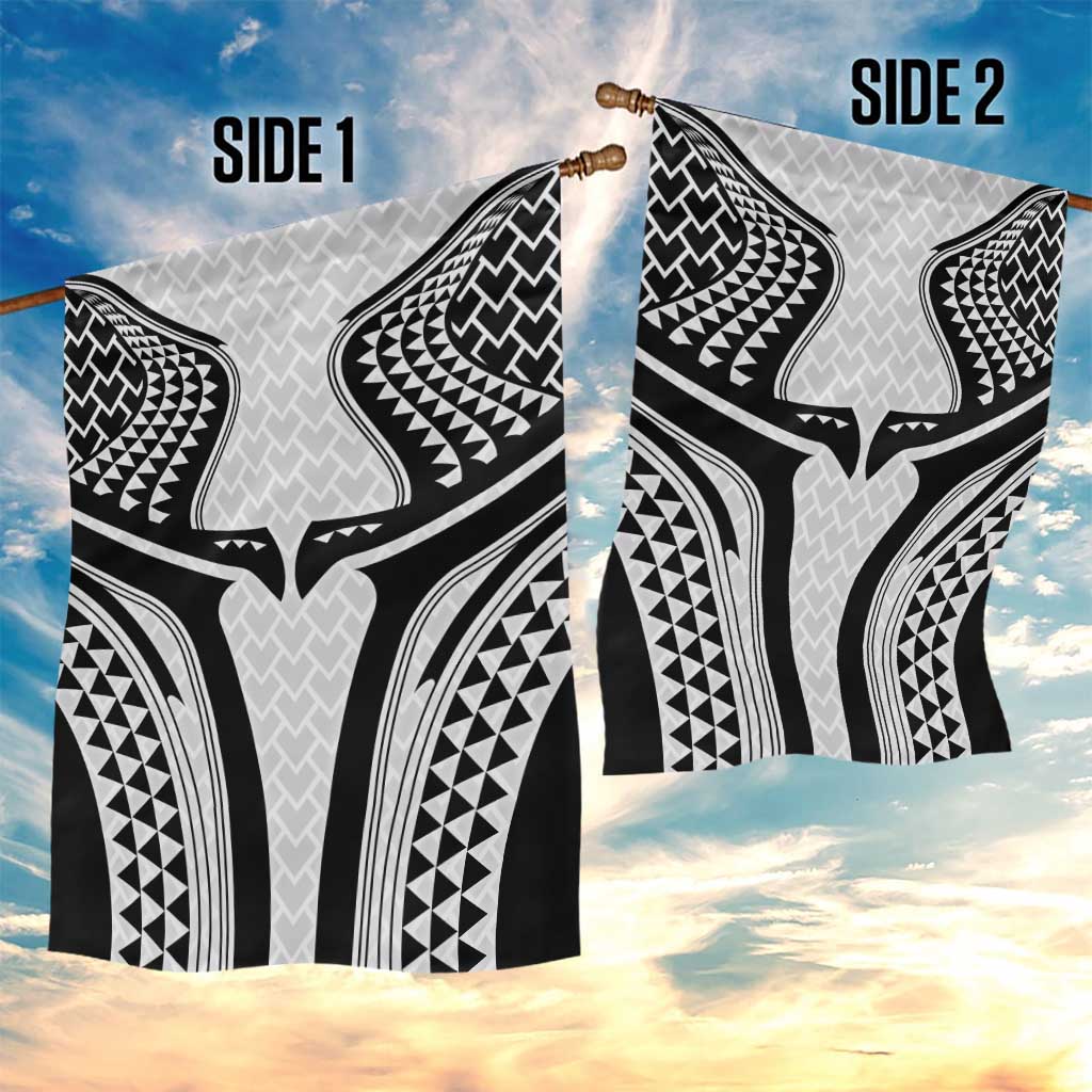 Hawaiian Kakau Art Tattoos Aquaman Style Garden Flag White Version - Polynesian Pride