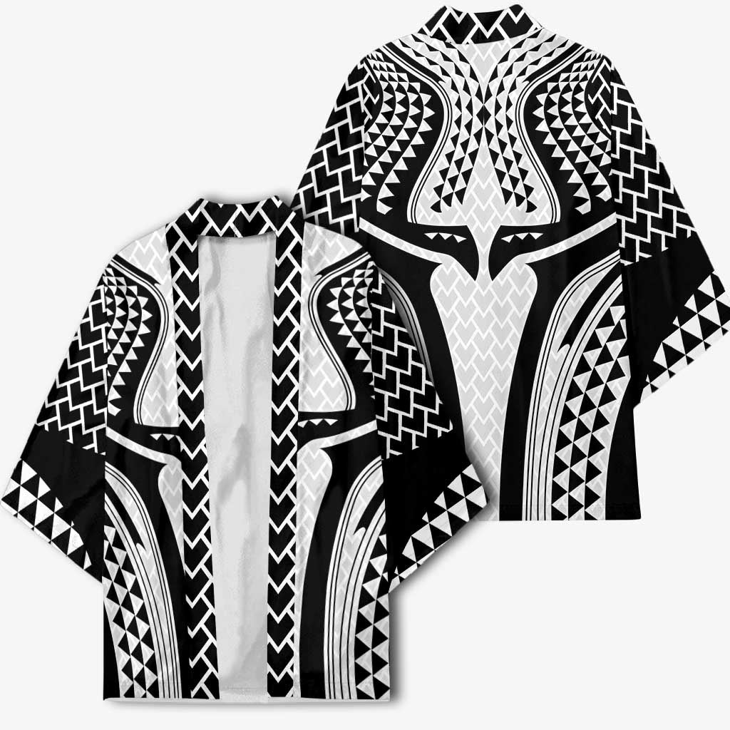 Hawaiian Kakau Art Tattoos Aquaman Style Kimono White Version - Polynesian Pride