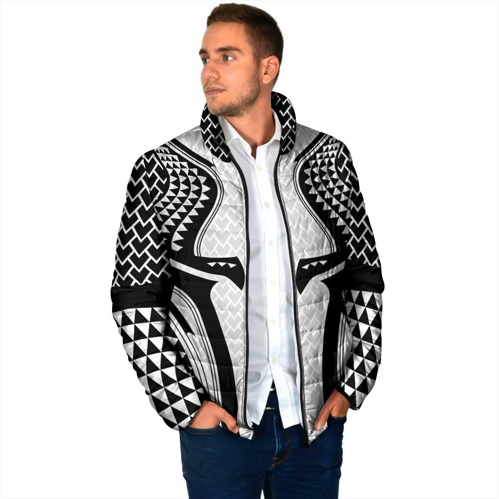 Hawaiian Kakau Art Tattoos Aquaman Style Padded Jacket White Version - Polynesian Pride