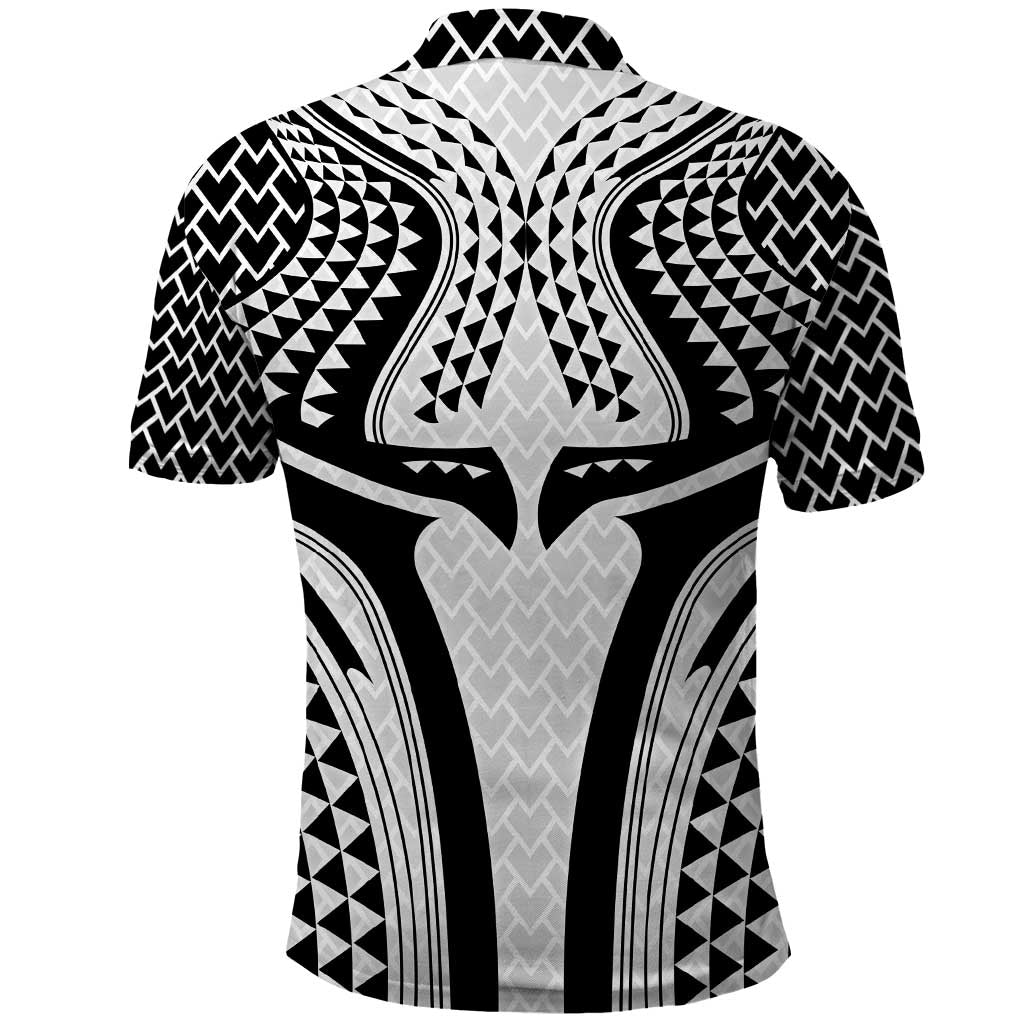 Hawaiian Kakau Art Tattoos Aquaman Style Polo Shirt White Version - Polynesian Pride