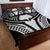 Hawaiian Kakau Art Tattoos Aquaman Style Quilt Bed Set White Version - Polynesian Pride