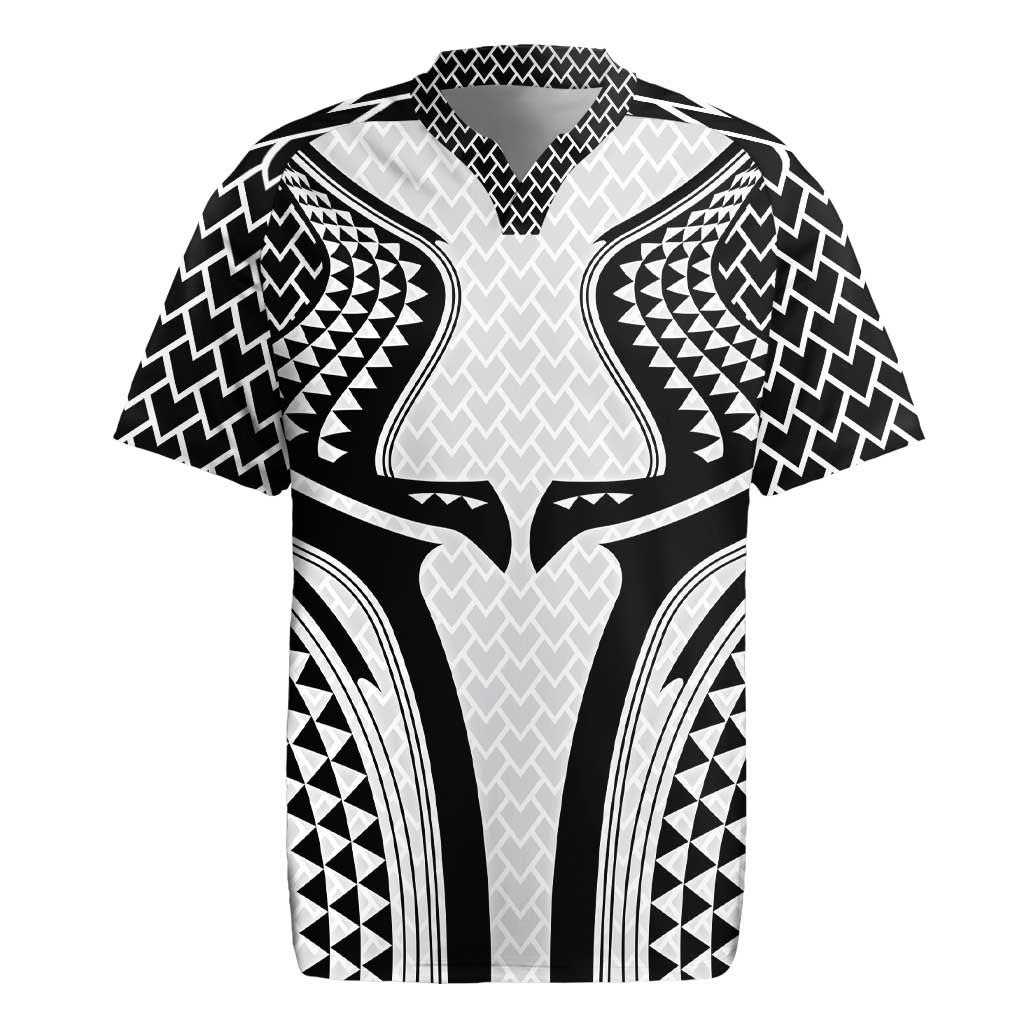 Hawaiian Kakau Art Tattoos Aquaman Style Rugby Jersey White Version - Polynesian Pride