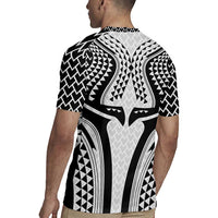Hawaiian Kakau Art Tattoos Aquaman Style Rugby Jersey White Version - Polynesian Pride