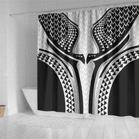 Hawaiian Kakau Art Tattoos Aquaman Style Shower Curtain White Version - Polynesian Pride