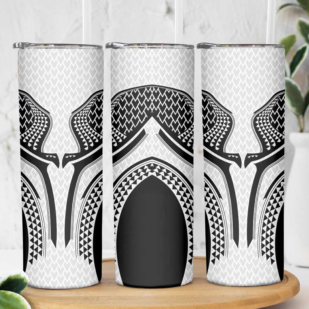 Hawaiian Kakau Art Tattoos Aquaman Style Skinny Tumbler White Version - Polynesian Pride