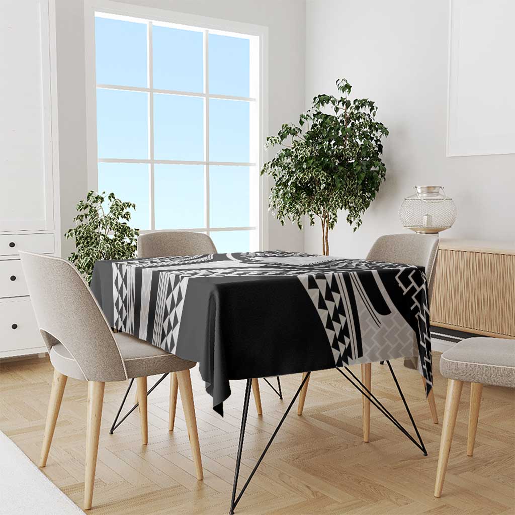 Hawaiian Kakau Art Tattoos Aquaman Style Tablecloth White Version - Polynesian Pride