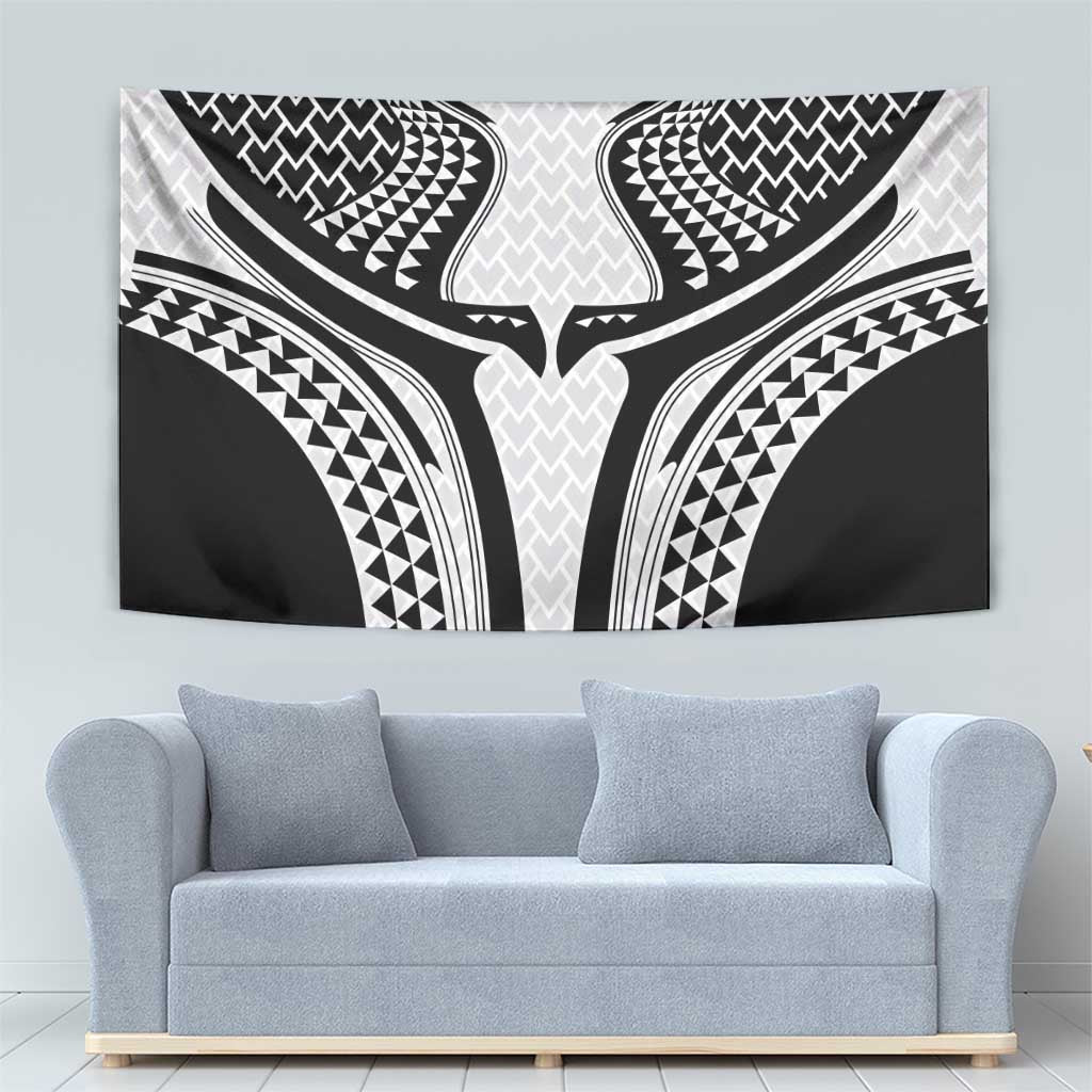 Hawaiian Kakau Art Tattoos Aquaman Style Tapestry White Version - Polynesian Pride