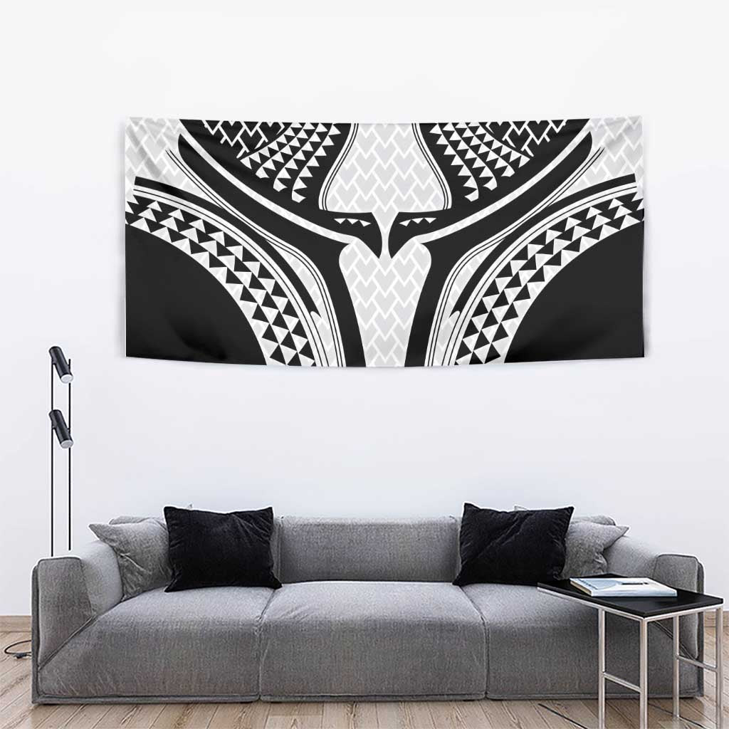 Hawaiian Kakau Art Tattoos Aquaman Style Tapestry White Version - Polynesian Pride