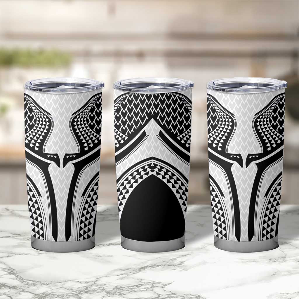 Hawaiian Kakau Art Tattoos Aquaman Style Tumbler Cup White Version - Polynesian Pride