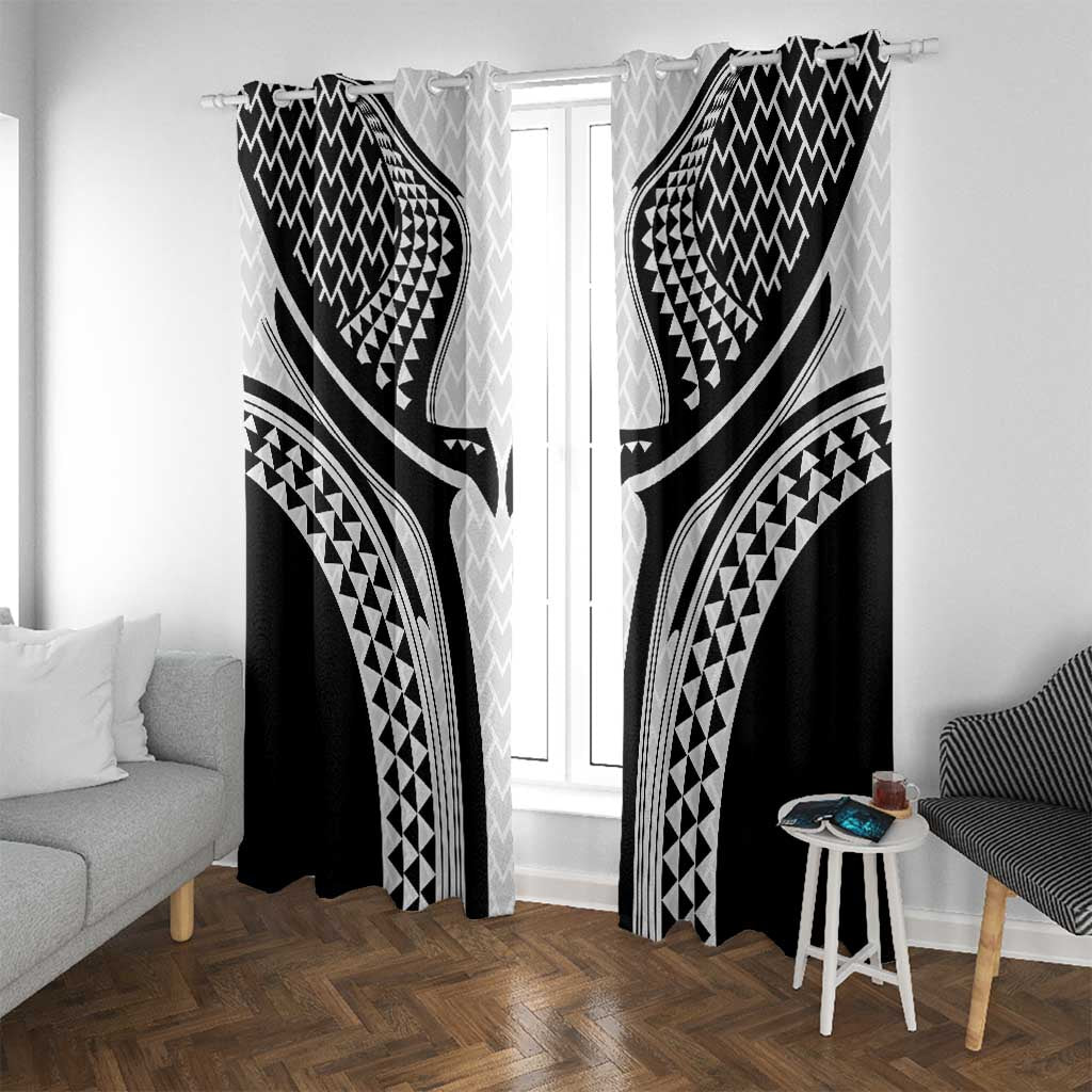 Hawaiian Kakau Art Tattoos Aquaman Style Window Curtain White Version - Polynesian Pride