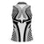 Hawaiian Kakau Art Tattoos Aquaman Style Women Sleeveless Polo Shirt White Version - Polynesian Pride