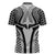 Hawaiian Kakau Art Tattoos Aquaman Style Zipper Polo Shirt White Version - Polynesian Pride