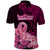 Polynesia Breast Cancer Polo Shirt Butterfly and Flowers Ribbon Maori Tattoo Ethnic Black Style LT03 - Polynesian Pride