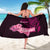 Polynesia Breast Cancer Sarong Butterfly and Flowers Ribbon Maori Tattoo Ethnic Black Style LT03 - Polynesian Pride