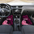 Custom Polynesia Breast Cancer Car Mats Butterfly and Flowers Ribbon Maori Tattoo Ethnic Black Style LT03 - Polynesian Pride