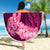 Polynesia Breast Cancer Beach Blanket Butterfly and Flowers Ribbon Maori Tattoo Ethnic Pink Style LT03 - Wonder Print Shop