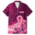 Polynesia Breast Cancer Hawaiian Shirt Butterfly and Flowers Ribbon Maori Tattoo Ethnic Pink Style LT03 Pink - Polynesian Pride