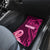 Custom Polynesia Breast Cancer Car Mats Butterfly and Flowers Ribbon Maori Tattoo Ethnic Pink Style LT03 - Polynesian Pride