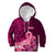 Custom Polynesia Breast Cancer Kid Hoodie Butterfly and Flowers Ribbon Maori Tattoo Ethnic Pink Style LT03 Pink - Polynesian Pride